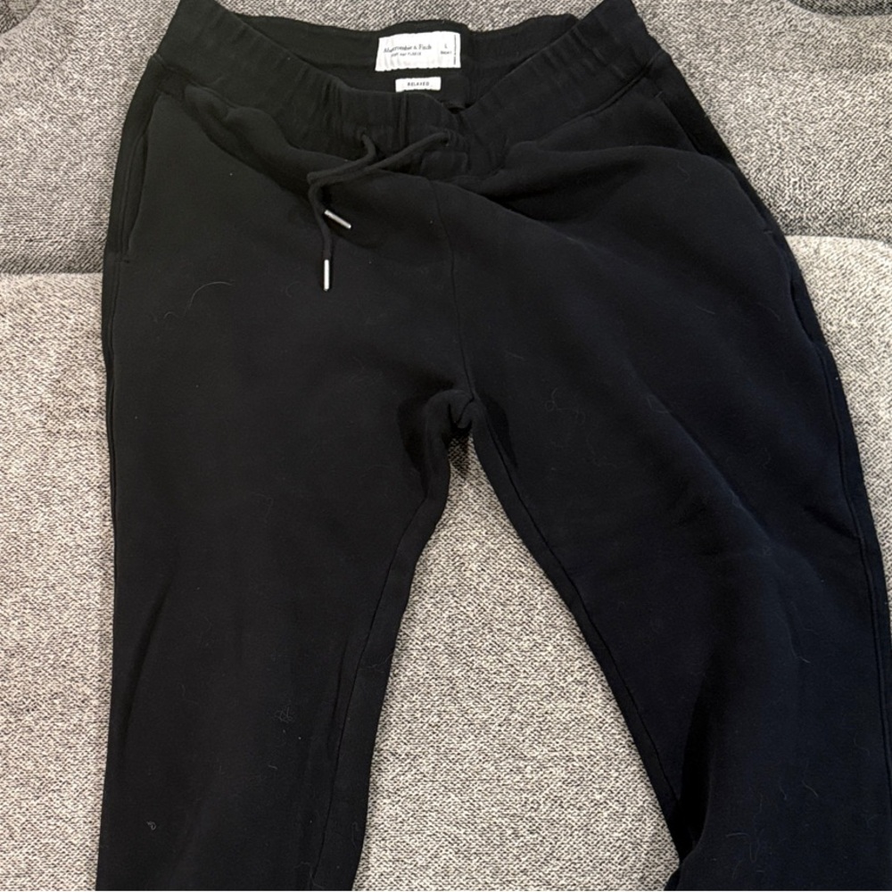 Men’s black AF relaxed fleece sweats (short length) Large